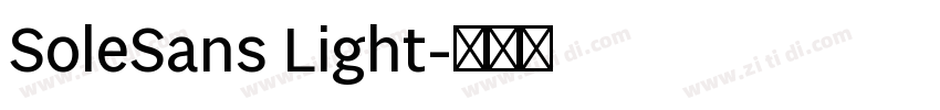 SoleSans Light字体转换